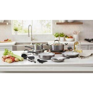 20-PC. Nonstick Ceramic Aluminum Cookware Set